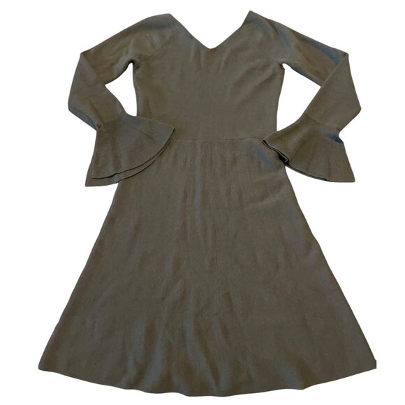 Ann Taylor Dress Bell Sleeve Fit and Flare Wool XS Petite - Picture 7 of 7